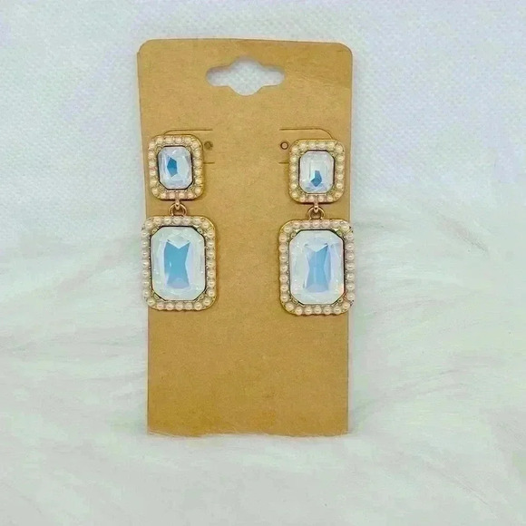 Faux Pearl Statement Earrings - Picture 2 of 3